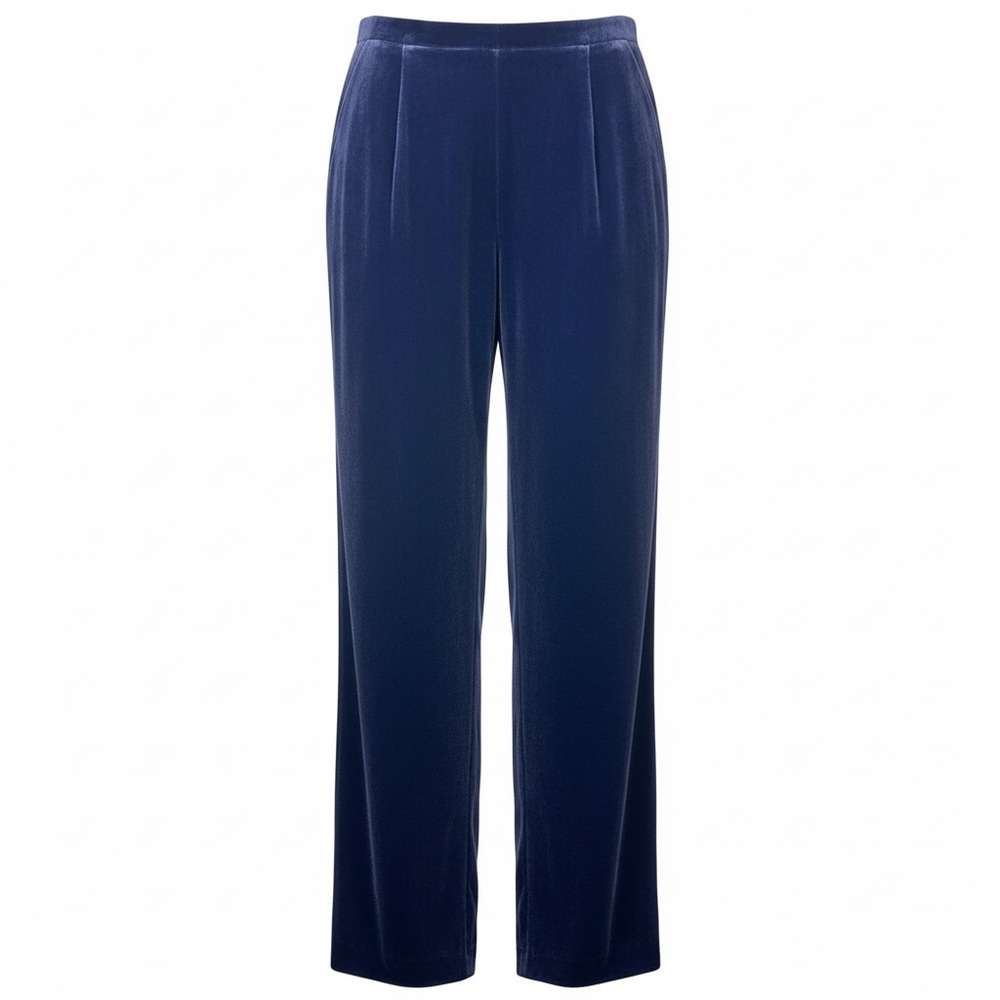 Oscar de la Renta Plum Velvet Wide Leg Pants size 16 NWT